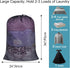 Polecasa Heavy Duty Large Mesh Laundry Bags, 2 Pack with ID Tag and Locking Drawstring Closure (Black)
