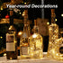 Aluan Wine Bottle Lights with Cork, 10 Pack Waterproof LED Fairy/String Lights for Jar Party Wedding Decoration, Warm