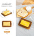 MKLZ Countertop, Glass Butter Dish with Lid, Clear Domed Cheese Dish with Handle, Large Butter Keeper Saver with Cover