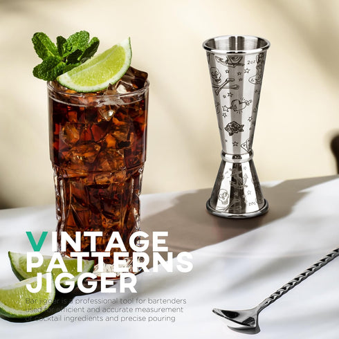 Homestia Japanese Style Jigger,Stainless Steel Double Cocktail Jigger,for Efficient Cocktail Dispensing, Glossy
