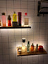 Comtelek Set 2, Floating Shelves for Wall Decor Wood Wall Mounted Shelves with LED Lights of Sturdy Rustic Wood Shelves