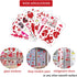 JOZON Valentine's Day Window Clings for Glass Window, 8 Sheets Heart Window Stickers Decals for Party Supplies