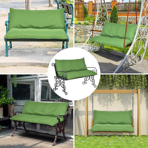 YAQSFGRZ 47"W 40"D 4"T) Three Seat Swing Replacement Cushions Cover ONLY, Anti-Slip Tie Rope Design Bench Cushions