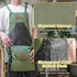 Berry&Bird Harvest Apron, Canvas Gardening Apron with Pockets and Harvesting Pouch Waterproof Harvesting Apron