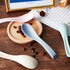 Outus 8 Pieces Wheat Straw Plastic Spoon, Portable Dinner Spoon, Dishwasher and Microwave Safe