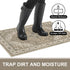 Collive Washable Indoor Doormat - Non-Slip Retro Floor Mat 20" x 32" Quick Absorbent Entrance Rug in Distressed Taupe