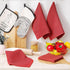 Homaxy 100% Cotton Waffle Weave Kitchen Dish Cloths, Ultra Soft Absorbent Quick Drying (12 x 12 Inches, 6-Pack, Brick