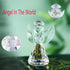 HDCRYSTALGIFTS 3-Inch Clear Crystal Guardian Angel Figurine Paperweight Decor Glass Statue Ornaments Gift for Women