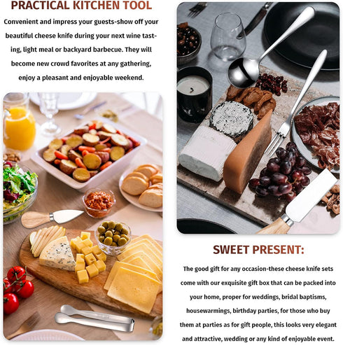 Patelai 14 Pcs Cheese Spreader Knives Set for Charcuterie Board, Accessories Utensils, Butter Knife, Small Serving
