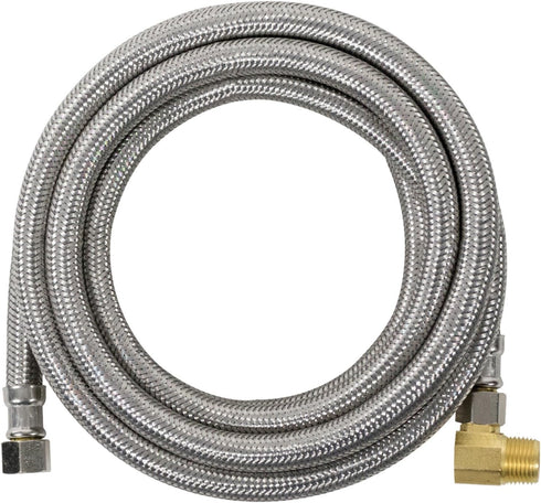 Certified Appliance Accessories Dishwasher Hose with 90 Degree MIP Elbow, Water Supply Line, 8 Feet, PVC Core