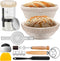 Sourdough Starter Kit with 2 Proofing Baskets, 36oz Sourdough Starter Jar, Bread