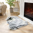 Ashler Faux Fur Rug, Fluffy Shaggy Area Rug Ultra Soft 2 x 3 Feet, Frosted Bottom Black Fuzzy Rug, Machine Washable