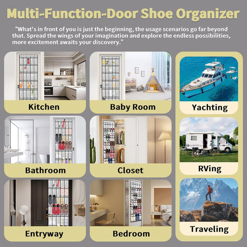 PAULONE 30 3 Closet 69 lbs, Over the Door Organizer with Large Pockets, Sizes of Hangers, Holds up to Hanging Organizer