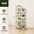 6 Bamworld Roof Shaped Plant Stand Indoor Outdoor Tier Tall Large Wood Plant Shelf Multi Tier Flower Stands Garden