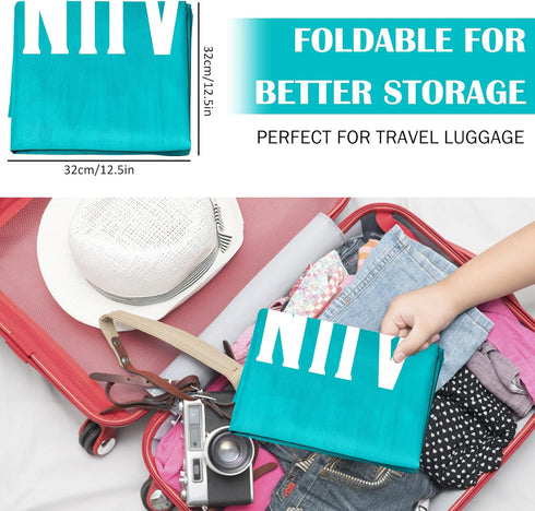 Fiodrimy 2 Pack XL Travel Laundry Bag, Machine Washable Dirty Clothes Organizer (Pink+Blue, 24" x 36")