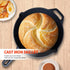 Pre-Seasoned 10 Inch Cast Iron Skillet, Deep Frying Pan with Two Silicone Handles for Stovetop, Induction, Oven