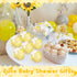 Threehoney 12 Pcs Baby Shower Mini Carriage Decoration Yellow Bee Color Metal Wired Fillable Candy Stroller Baby Shower