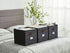 DECOMOMO Storage Baskets 13x15x13 - Storage Cube Bins with Label Holders for Organizing Shelves, 4pcs, Black Pattern