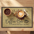 Set 2, Artoid Mode Coffee Bar Mat of Plastic Vinyl Washable Woven Non-Slip Table Mats for Coffee Machine Decor