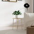 Palama Square Side Table - Metal End Table, Easy Assembly Champagne Gold Bedside Table, Perfect for Small Spaces Indoor