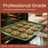 Bakken- Swiss Set Commercial Sets, 450 Set 6 BAKKEN Kitchen Baking Pan - Nonstick Green Marble Coating, Grade Carbon
