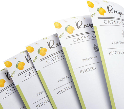 OUTSHINE 6 x 9 Lemons Hardcover Recipe Binder: Blank Recipe Binder to Write Your Own Recipes