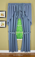 Today's Curtain Orleans Scallop Curtain - Blue 72" Panel Pair with Tieback, 60" W x 72" L, 4-Piece Set