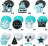 Sumind 30 Pcs Birthday Hanging Swirl Decorations, Teal Silver Black Blue Turquoise Foil Swirls Ceiling Decor for Girls