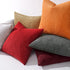 MIULEE Pack of 2 Red Corduroy Pillow Covers, Soft Striped Decorative Square Cushion Cases for Couch Sofa 16 x 16 Inch