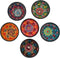 Decorative Turkish Ceramic Bowl Set of 6, Handcrafted Pinch Sauce Dipping Bowls, Multicolor
