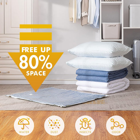 TAILI 4 Pack Vacuum Storage Bags for Comforter and Blankets, Jumbo Vacuum Seal Bags for Bedding 40x31 Inch, Space Saver Bags for Clothes, Pillows, Saving More Closet Space by TAILI