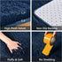 Soft Navy Blue Runner Rugs, 2x4 ft Plush Fluffy Carpets for Bedroom, Shag Furry Area Rug for Living Room Girls Kids Room