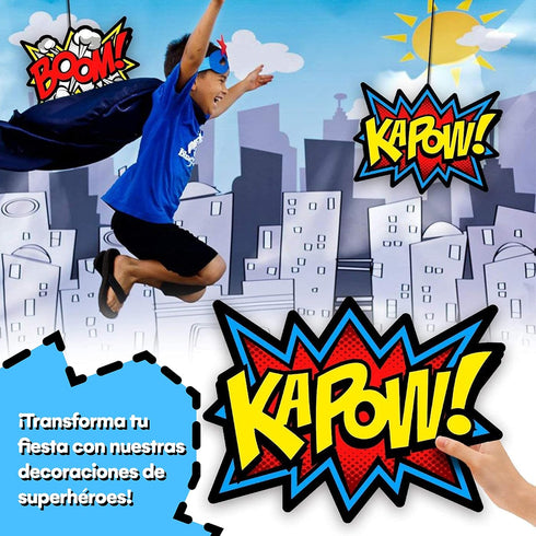 Bigtime Signs 12 Pieces Super Hero Stickers - Superhero Party Decorations for Birthday - Themed Party Favors