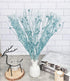 DearHouse 22 Pcs Christmas Glitter Berries Stems, 16.5 Artificial Picks for Holiday Crafts and Home Decoration (Blue)