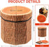 3 Pack 12 12 Inch Amylove Tree Stump Storage Stool x Stool Ottoman, Cute Folding Storage Toy Box with Foam Cushion