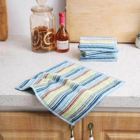 Pack 8, 12x12 Inches (mix-1, 12x12 inch) Oeleky Kitchen Dishcloths for Washing Dishes, Ultra Absorbent Dish Rags