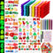 JOICEE 60 Set DIY Christmas Clothespins Kit,60 Colored Wooden Clothes Pins 111