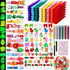 JOICEE 60 Set DIY Christmas Clothespins Kit,60 Colored Wooden Clothes Pins 111