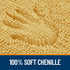 OLANLY Bathroom Rugs 30x20, Extra Soft Chenille Bath Mats, Non-Slip, Quick Dry, Machine Washable, Yellow