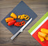 Dexas Heavy Duty Grippmat Flexible Cutting Board Set of Four, 8 by 11 inches, Gray, Red, White, Green