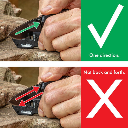 Smith’s Pocket Pal Tactical Knife Sharpener, 2 Stage Sharpener & Diamond Rod, Compact & Lightweight for Outdoor