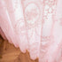 84 Inches 2 Set, W57 L84 Deeprove Pink Lace Curtains Long Panels Boho Sheer Florals Scallop Ruffle Edge, Bohemian Chic