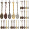 AUEAR 50 Pack Vintage Crystal Spoons Set, Carved Coffee Tea Spoons for Home Office Party Supplies