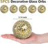 HAKACC 5PCS Decorative Glass Orbs, 3.14inch Mosaic Sphere Balls Centerpiece Balls for Bowls Vases Dining Table Home Decor Wedding Party Gold by HAKACC