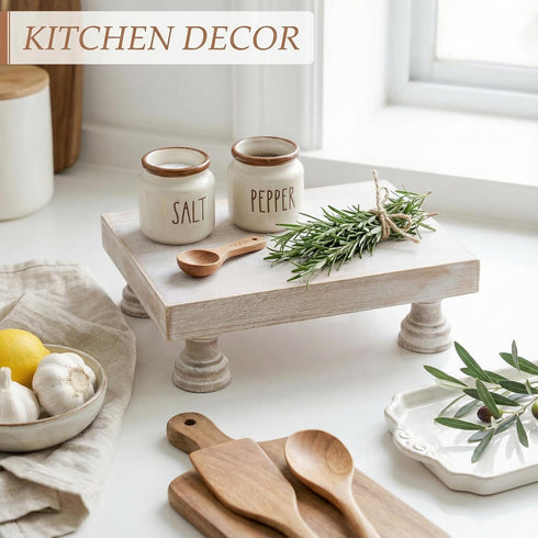 Counter EOSAHR Farmhouse Riser for Room Decor : Decorative Pedestal Stand For Display Your Home Decorations