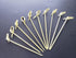 Gmark Bamboo Cocktail Picks 4.5" 300 ct - Looped Knot Skewers, Twisted Ends for Cocktail Party, Barbeque, Club