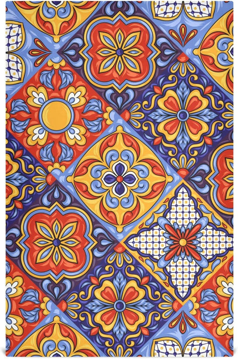 STAYTOP Set of 4 Mexican Talavera Ceramic Kitchen Towels, Super Soft, Strong Absorption, 28x18in Multifunctional