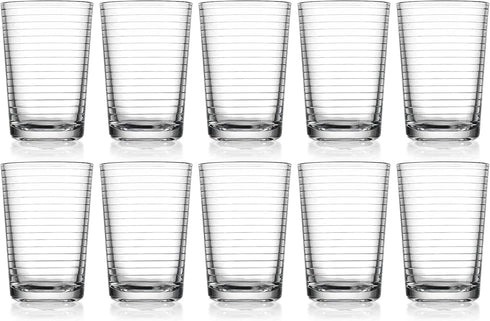 7 oz. Set 10 Glaver's Juice Glasses of Glass Cups Beverage Water Tumblers For Home and Bar, Water, Cocktails, Iced tea.