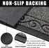 Yimobra Heavy Duty Welcome Mat, Sturdy Door Mats for Home Entrance, Waterproof Low Profile Doormat, 29.5 x 17, Black