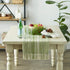 DII Farmhouse Braided Stripe Table Runner Collection, 15x72, Antique Green